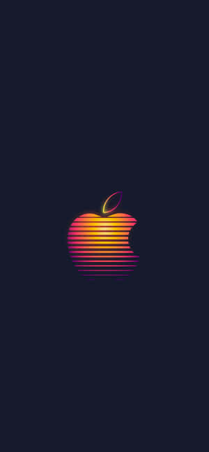 โลโก้ Apple ย้อนยุค — iPhone Xs Max วอลเปเปอร์