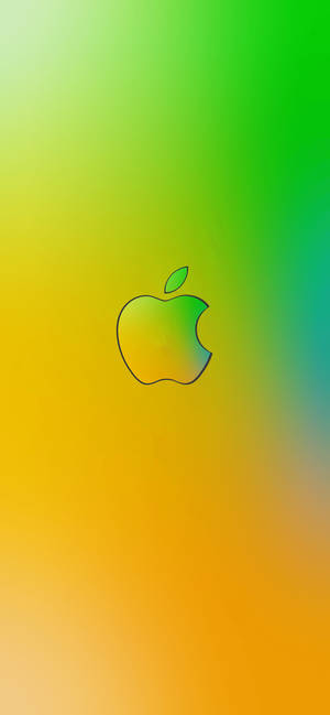 โลโก้ Apple สีเขียวอมเหลือง iPhone — Galaxy S26 วอลเปเปอร์