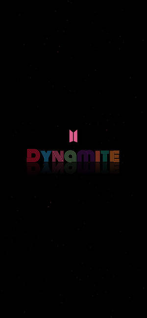 โลโก้ BTS Dynamite สีดำเรียบง่าย — iPhone 15 วอลเปเปอร์