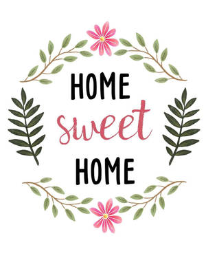 วอลเปเปอร์โลโก้ Home Sweet Home เรียบง่าย — 4:5 วอลเปเปอร์