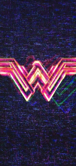 วอลเปเปอร์โลโก้ Wonder Woman 1984 แสงนีออน — iPhone Air วอลเปเปอร์