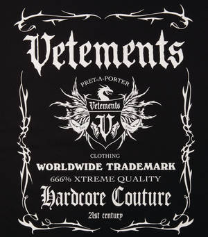 วอลเปเปอร์โลโก้ป้ายดำ Vetements — เทคนโน แฟนทอม วี โฟลด์2 วอลเปเปอร์