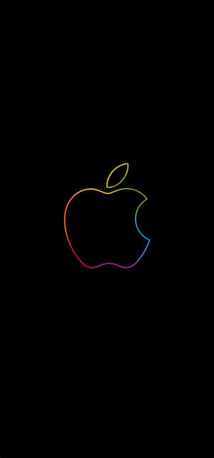 "โลโก้สายรุ้ง Apple อันเจิดจรัสบนพื้นหลัง iPhone เรียบลื่น" — Oppo Find X9s วอลเปเปอร์