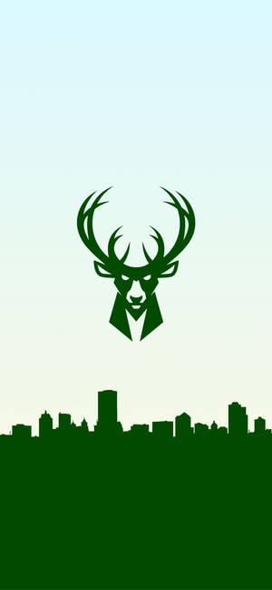 วอลเปเปอร์โลโก้สีเขียวของ Milwaukee Bucks — iPhone 16 Pro วอลเปเปอร์