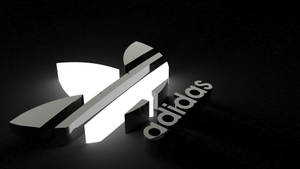 วอลเปเปอร์โลโก้แบรนด์ Adidas ขาวดำ — ทรูแบล็ค วอลเปเปอร์