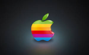 โลโก้แอเปิ้ลสีรุ้งบน Macbook Air — รุ้งสายมินิมอล วอลเปเปอร์
