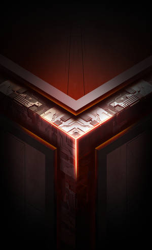 วอลเปเปอร์โลโก้โทรศัพท์ Asus ROG สีแดง — Galaxy Tab S10 Ultra วอลเปเปอร์