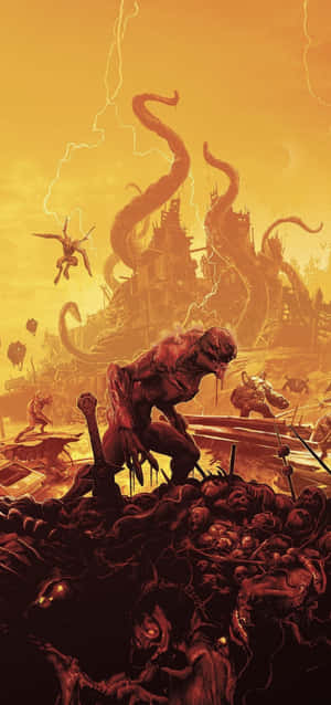 Doom Eternal iPhone — กูเกิล พิกเซล 6 โปร วอลเปเปอร์