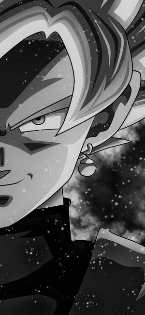 Goku ขาวดำ — iPhone 15 Plus วอลเปเปอร์
