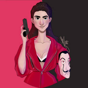 วอลเปเปอร์อนิเมะไนโรบี Money Heist — Pixel Watch 3 วอลเปเปอร์