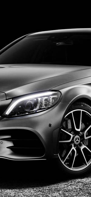 ไฟหน้า Mercedes Benz สีเงิน iPhone — Samsung S23 วอลเปเปอร์