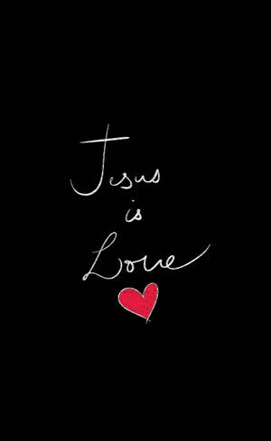 ไอคอนหัวใจ I Love Jesus iPhone — RedMagic Tablet วอลเปเปอร์