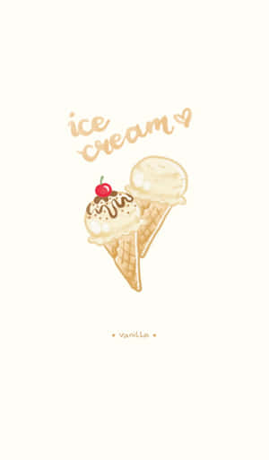 ไอศกรีมวนิลาน่ารักสองแท่ง — น่ารัก สวยงาม GIF วอลเปเปอร์