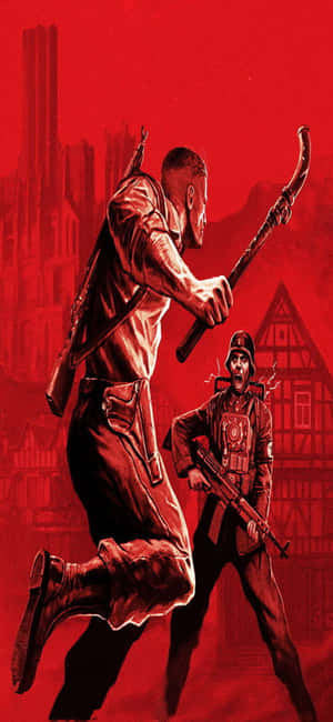 ไอโฟน Xs Wolfenstein II พื้นหลัง — RedMagic วอลเปเปอร์