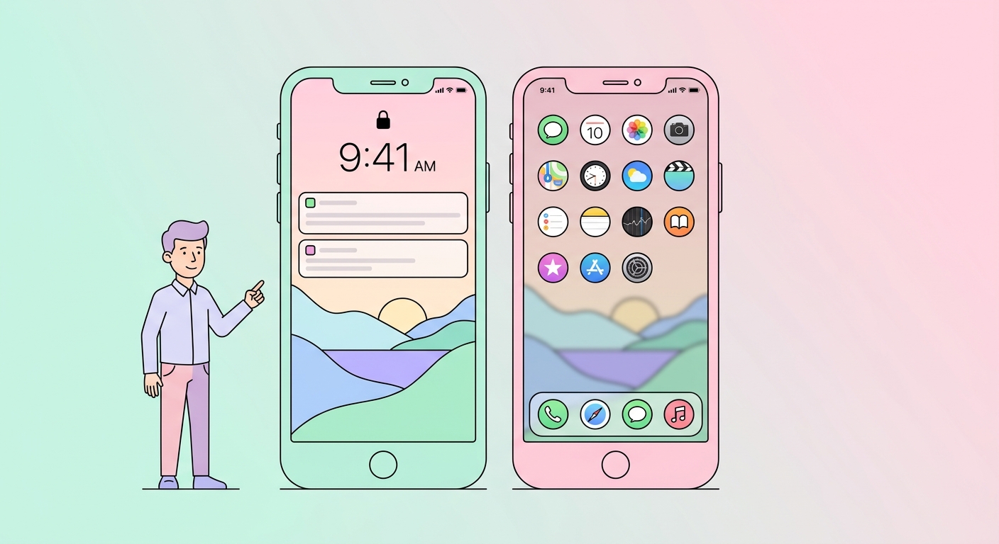 วอลเปเปอร์ล็อคสกรีน vs หน้าจอโฮม — วิธีจับคู่